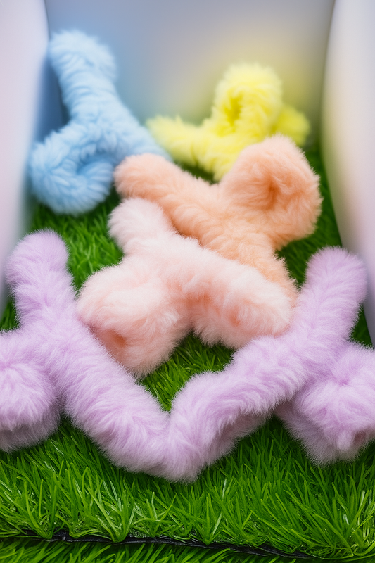 Fluffy Hair Clips (4 pieces)